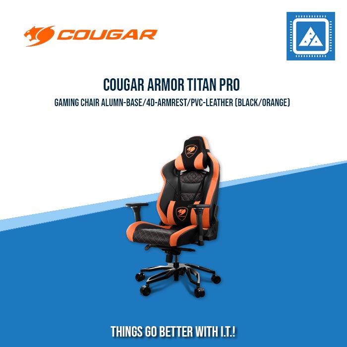 COUGAR ARMOR TITAN PRO GAMING CHAIR ALUMN-BASE/4D-ARMREST/PVC-LEATHER COUGAR ARMOR TITAN PRO GAMING CHAIR ALUMN-BASE/4D-ARMREST/PVC-LEATHER